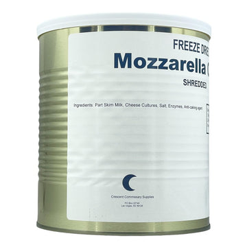 Military Surplus Freeze Dried Shredded Mozzarella Cheese - #10 Can - 32 oz - 25+ Year Shelf Life - Emergency Survival Food - Lon