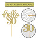 24 Pcs Gold Glitter 30Th Birthday Cupcake Toppers For 30Th Anniversary Birthday Party Wedding Party Decorations