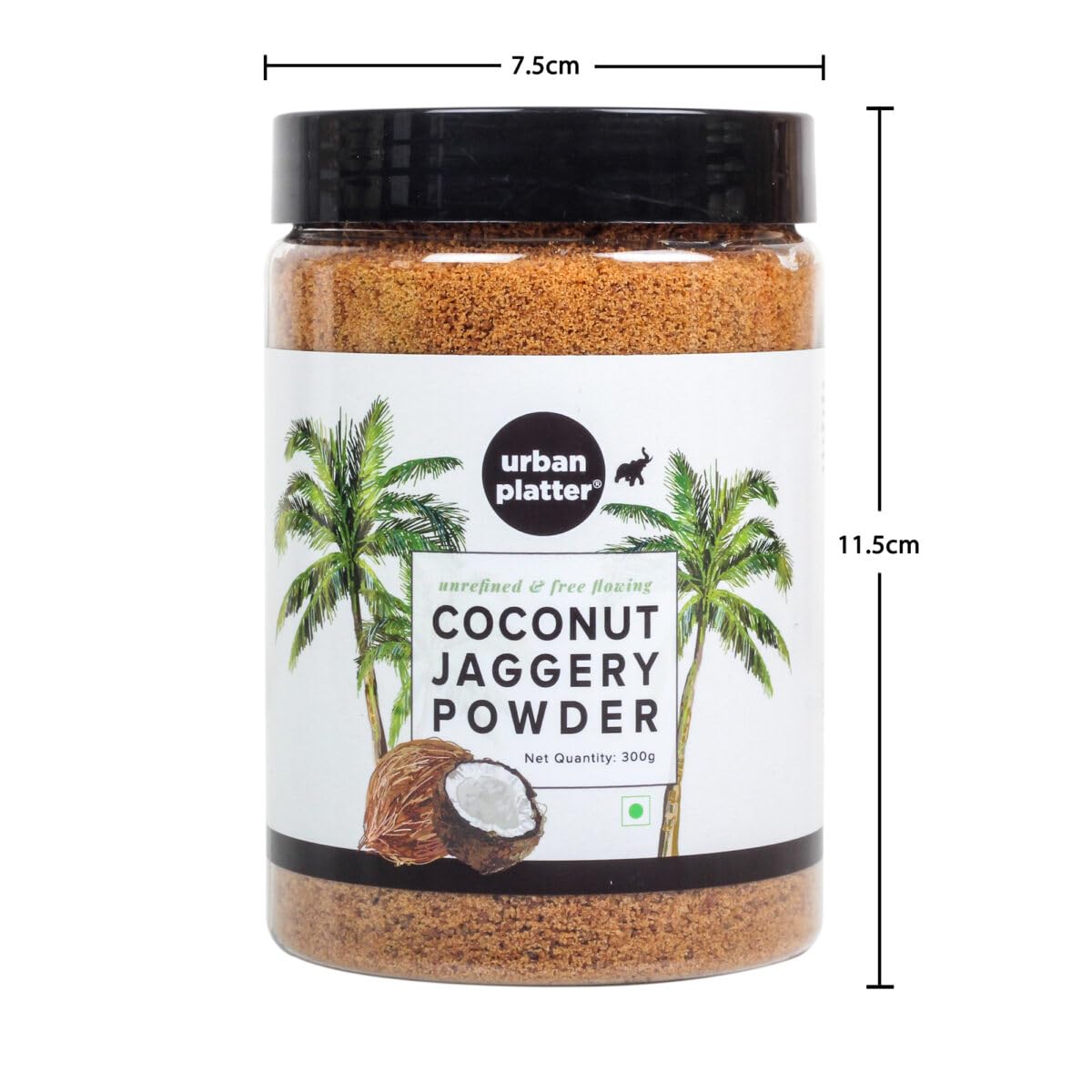 Urban Platter Coconut Jaggery Powder | 10.58 Oz (300G) | Natural & Unrefined Sweetener | Low Glycemic | Vegan & Plant-Based | Healthy Sugar Alternative For Tea, Coffee, Baking & Desserts