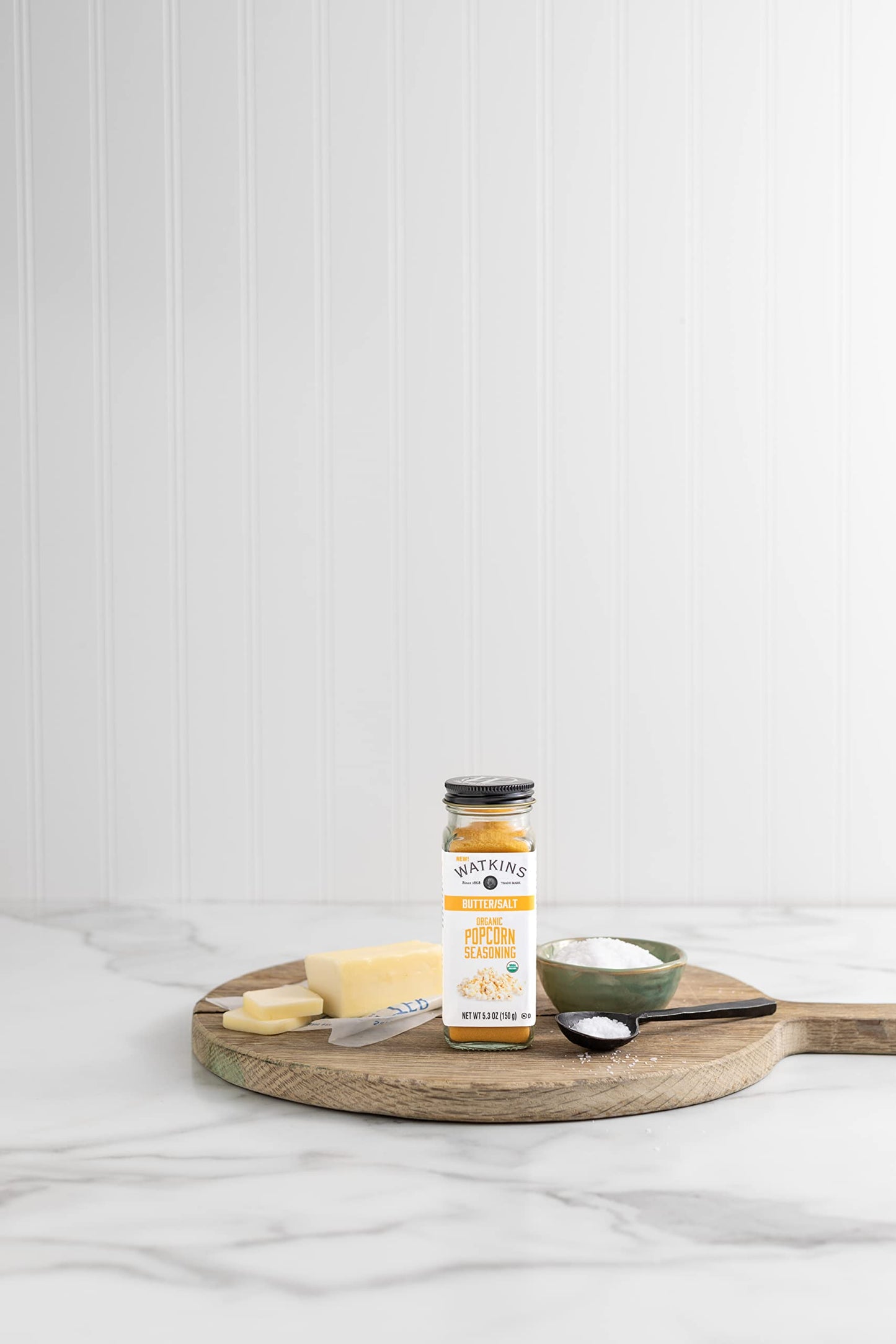 Watkins Gourmet Organic Butter and Salt Popcorn Seasoning, 5.3 oz