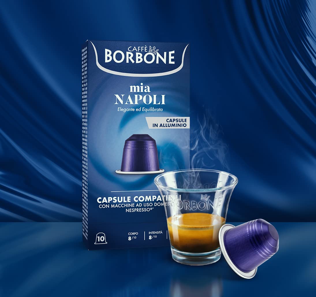 Caffè Borbone Aluminum Coffee Pods for Nespresso, Rich Italian Coffee, 100 Count (10 packs of 10), Not compatible with Vertuo machines