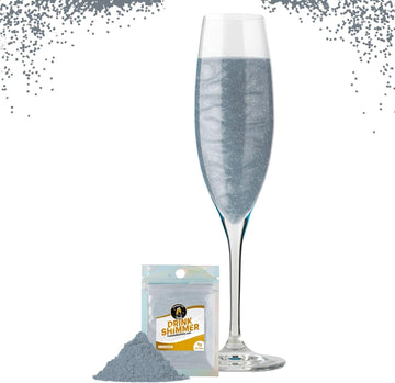 Twinkle My Drink Moonlight Silver Premium Edible Glitter for Drinks | Christmas Drink Decorations | Wedding Drink Decorations | 