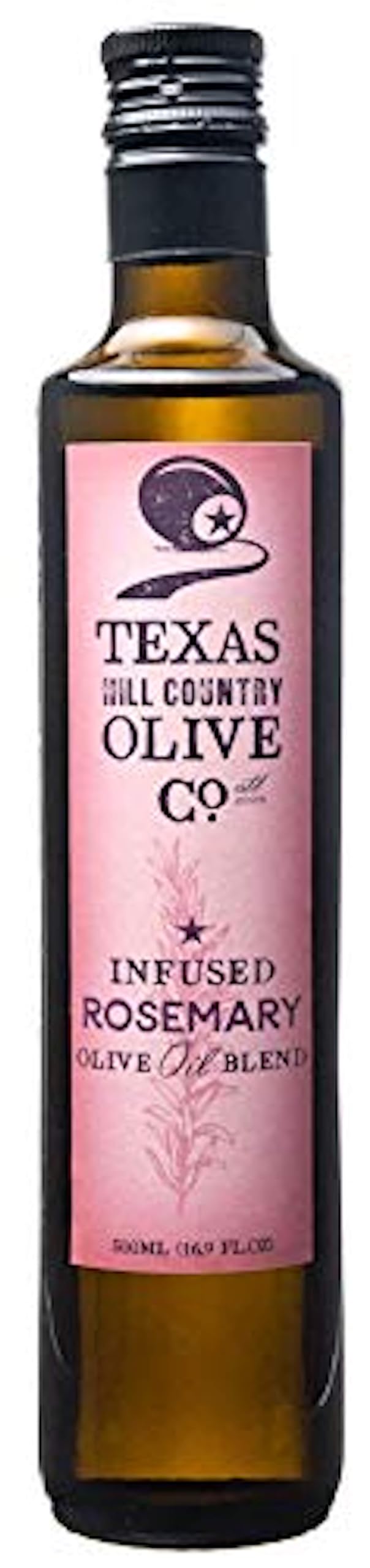 Texas Hill Country Olive Co Rosemary Infused Olive Oil - Cold Pressed Gourmet Evoo Olive Oil - Great For Dressing Dipping Marina