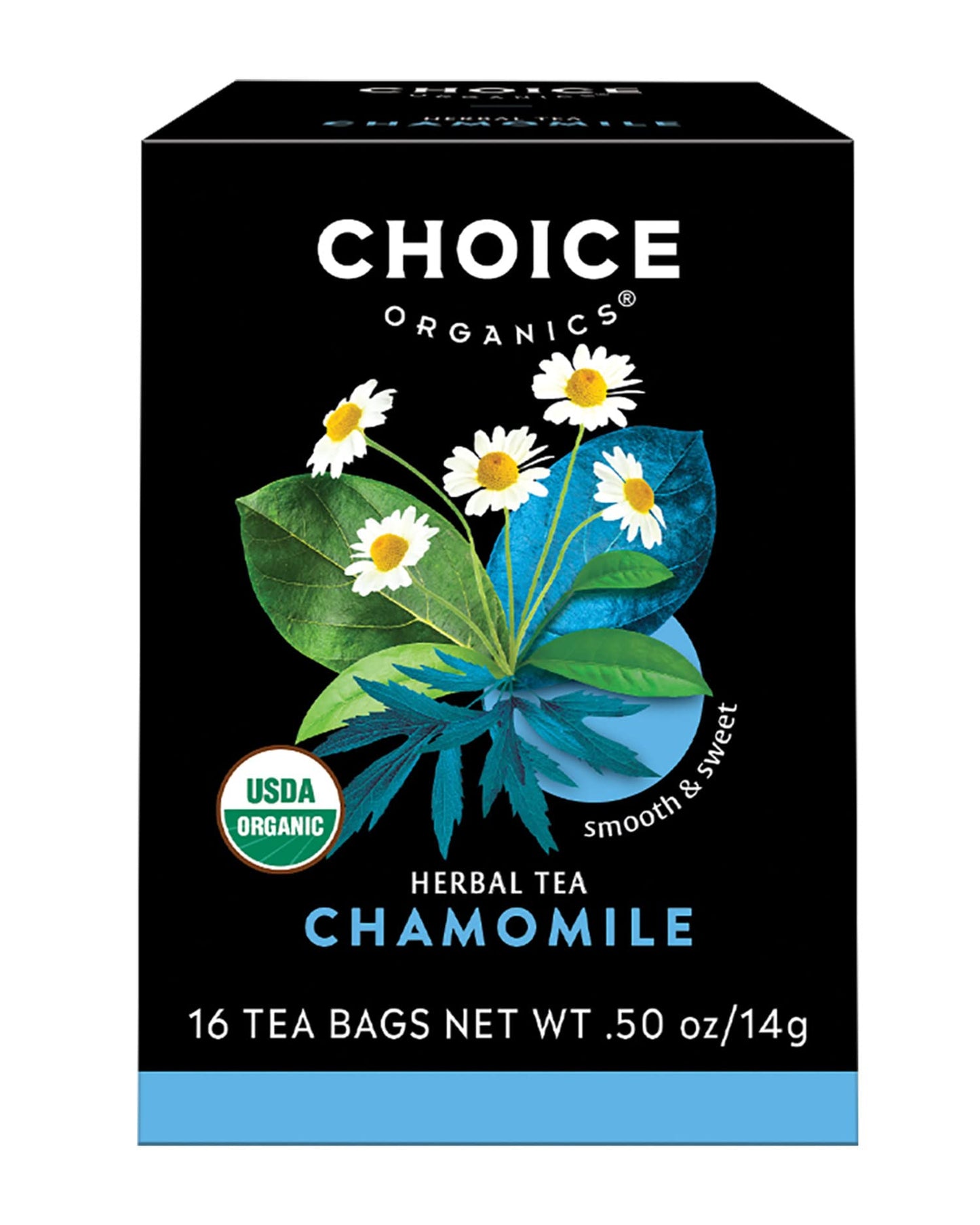 Choice Organic Teas Chamomile Tea Bags - Caffeine Free - 48 Bags (Pack of 3)