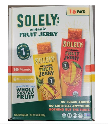 Solely Organic Fruit Jerky Variety 16 Pack
