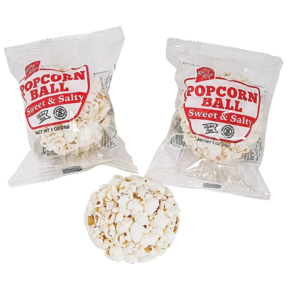 Bulk 100 Piece Kathy Kaye Sweet & Salty Popcorn Balls, Great For Work Gatherings, Fundraisers, Birthday And Other Grand Event Tr
