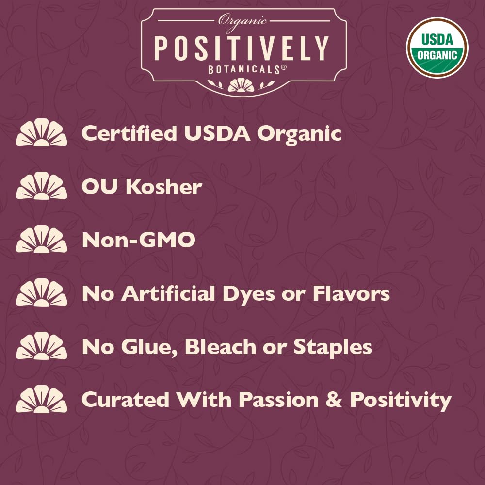 Organic Positively Tea Company Guayusa Herbal Tea Bags, 20 Count, Pack of 1