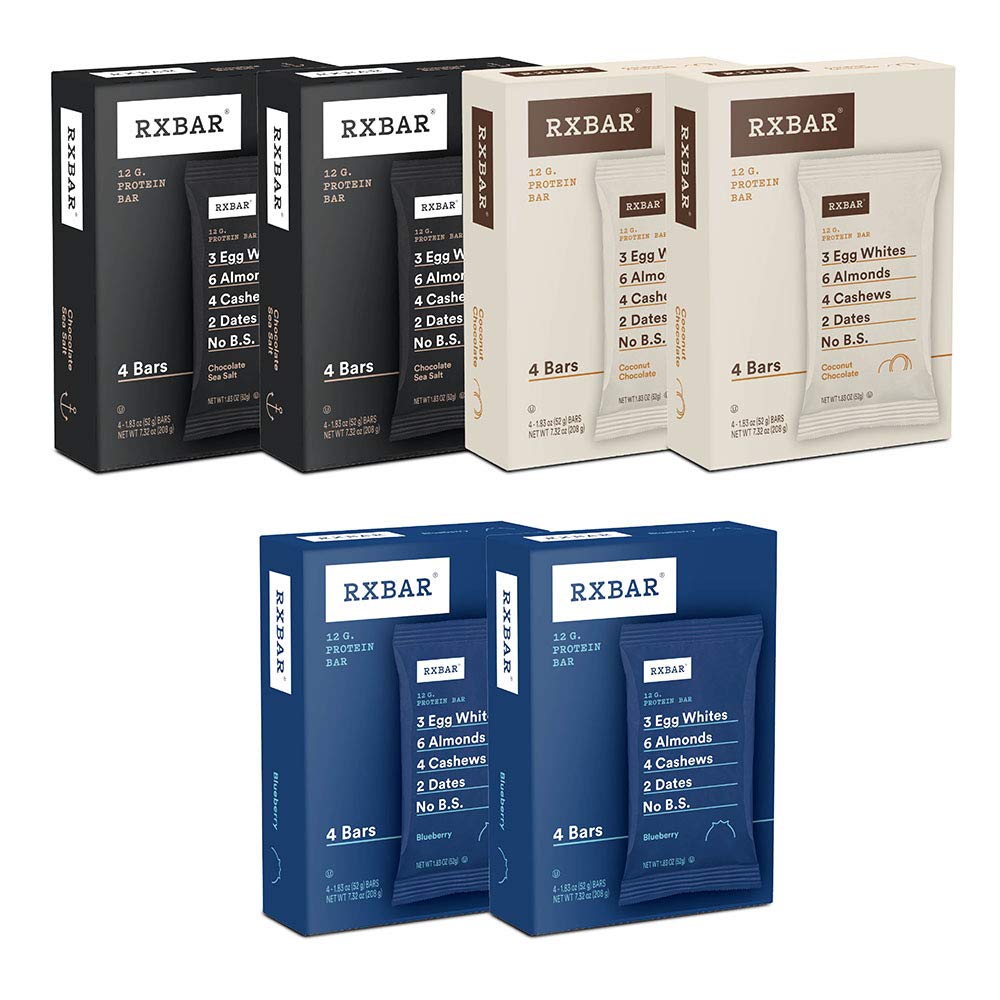 Rxbar Protein Bar, Variety Pack, 3 Flavors,1.83 Oz(Pack Of 24)