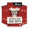 Kettle & Fire Chipotle Beef Bone Broth, Keto & Paleo, Gluten Free, 16.9 Fl Oz (Pack of 6)