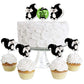 Big Dot of Happiness Dessert Cupcake Toppers - Woodland Skunk - Set of 24 - Plastic - Black, Green, White - Model BD4286dt