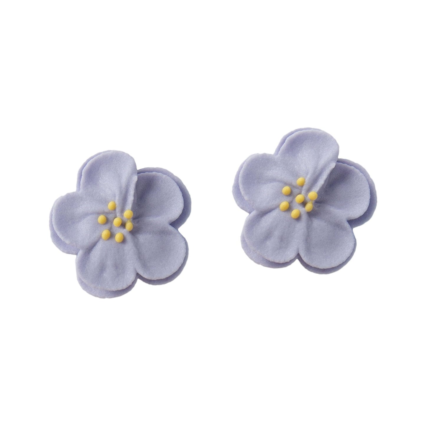 OCREME Royal Icing Sugar Flower Set of 14 - 1 Inch Lilac Decorations for Cakes, Cupcake Toppers, Birthdays, Weddings