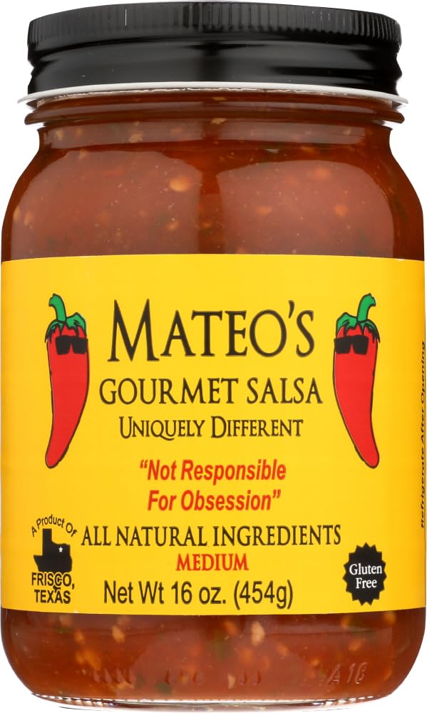 Mateos Gourmet Salsa Medium 16 Oz (Pack Of 6)