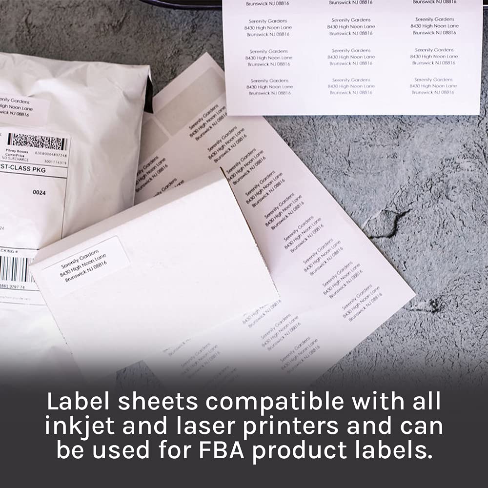 Premium Label Supply White Address Sticker Labels - 2625A X 1 - Laserinkjet Compatible - (30 Labelssheet), 100 Sheets - 3,000 To