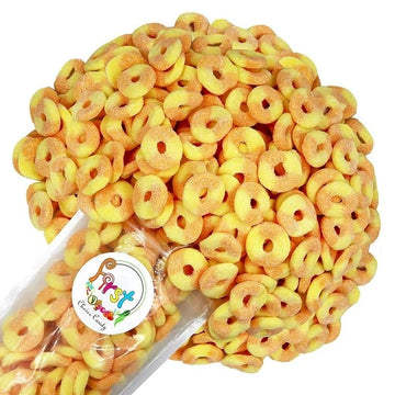 FirstChoiceCandy Gummy Rings (Sour Mini Peach, 2.5 Pound (Pack of 1))