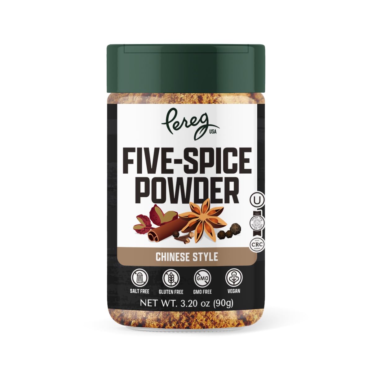 Pereg Five Spice Chinese Seasoning - Gourmet Blend of Cinnamon, Star Anise, Fennel, Peppers, Cloves - 3.2 Oz Jar