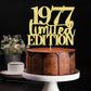 Limited Edition 1977 Cake Topper 48Th Birthday Happy Birthday Cake Topper Men And Women Cheer 48 Years Old Handmade Golden Glitt