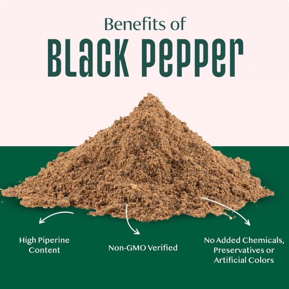 VAHDAM Organic Black Pepper Powder, Gluten Free, 2.47oz, Ground Peppercorns from India