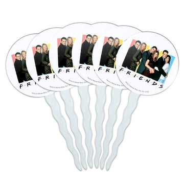 GRAPHICS & MORE Cupcake Picks Set of 6, Acrylic, Multi Color, Friends Theme, Model CUPCAKE.ROUND.WBGAM031.Z004804_8