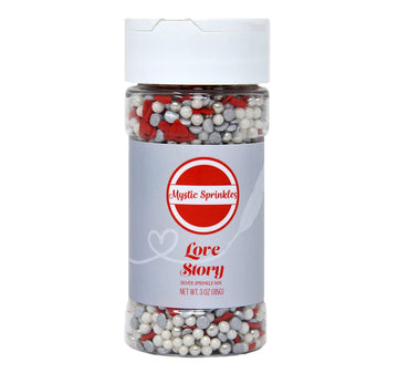 Mystic Sprinkles Valentine'S Day Sprinkle Mixes (Love Story In Silver 3.5Oz)