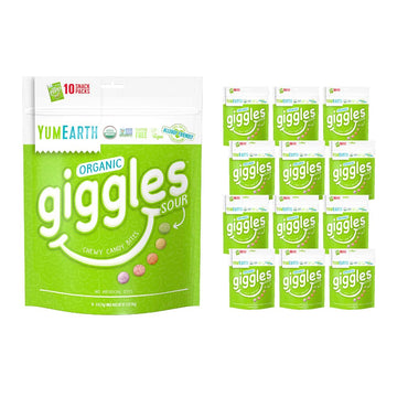 Yumearth Organic Sour Giggles Chewy Candy - Allergy Friendly (Top 9 Free), No Artificial Dyes Or Flavors, Non Gmo, Gluten Free,