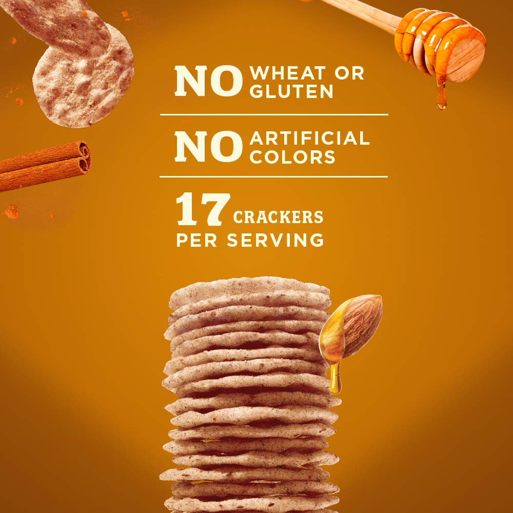 Blue Diamond Almonds Nut Thins Honey Cinnamon Gluten Free Cracker Crisps, 4.25 Oz Boxes (Pack Of 12)