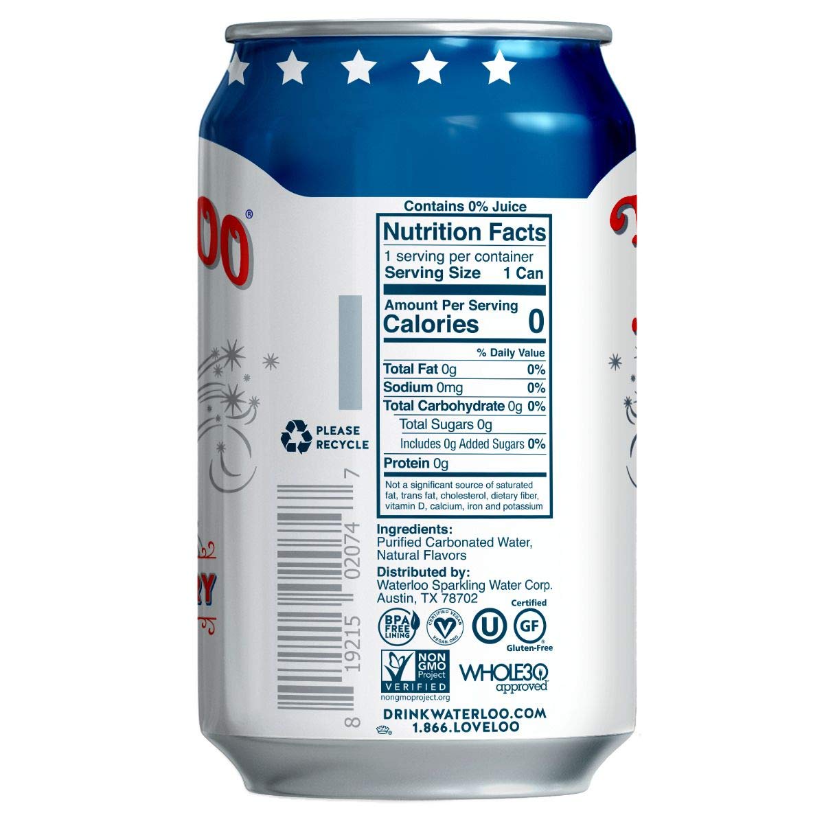 Waterloo Sparkling Water - Summer Berry - 12 fl oz - 24-Pack - Carbonated Water with a Refreshing Taste - Whole30 Approved and Z