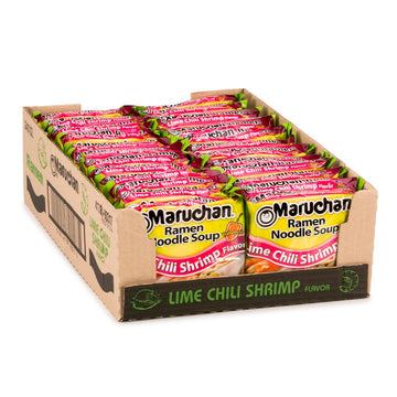 Maruchan Ramen Lime Chili Shrimp Flavor, 3.0 Oz, Pack Of 24