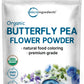 Micro Ingredients Organic Butterfly Pea Flower Powder, Caffeine-Free Herbal Tea, 8 oz, Non-GMO, Natural Blue & Purple Color