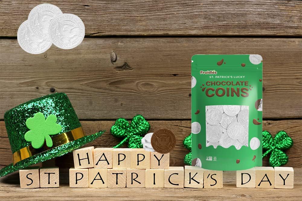St. Patrick'S Chocolate Coins Dairy Free Dark Chocolate, Holiday Silver Coins, Kosher Certified Bittersweet Parve (500 Coins)