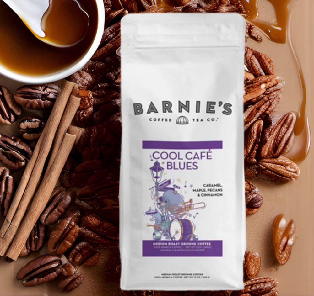 BARNIES COFFEE TEA CO. Ground Coffee, Caramel Maple Pecan & Cinnamon spirit-inspired flavor Flavors, Medium Roasted, 12 oz Bag (Pack of 2)