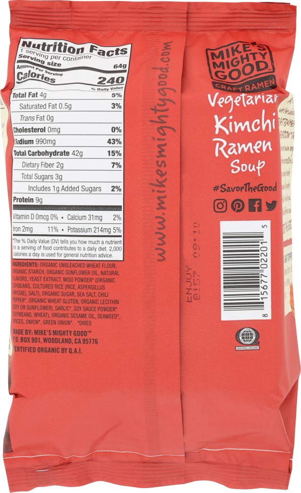 Mikes Mighty good Soup Ramen Kimchi 2.3 Ounce