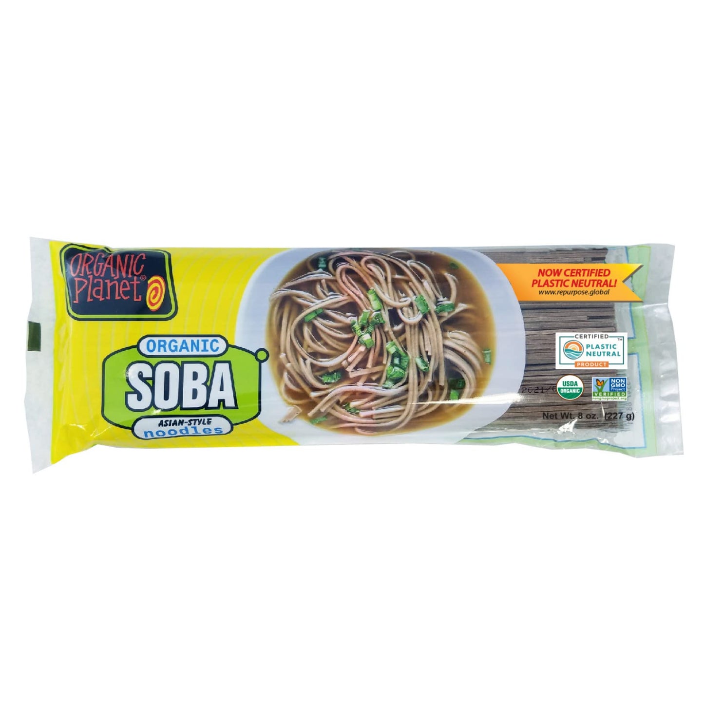Organic Soba Noodles, Made with Wheat & Buckwheat, Dried Asian Pasta, Quick Cooking, Non-GMO, 8 oz (1 pack)