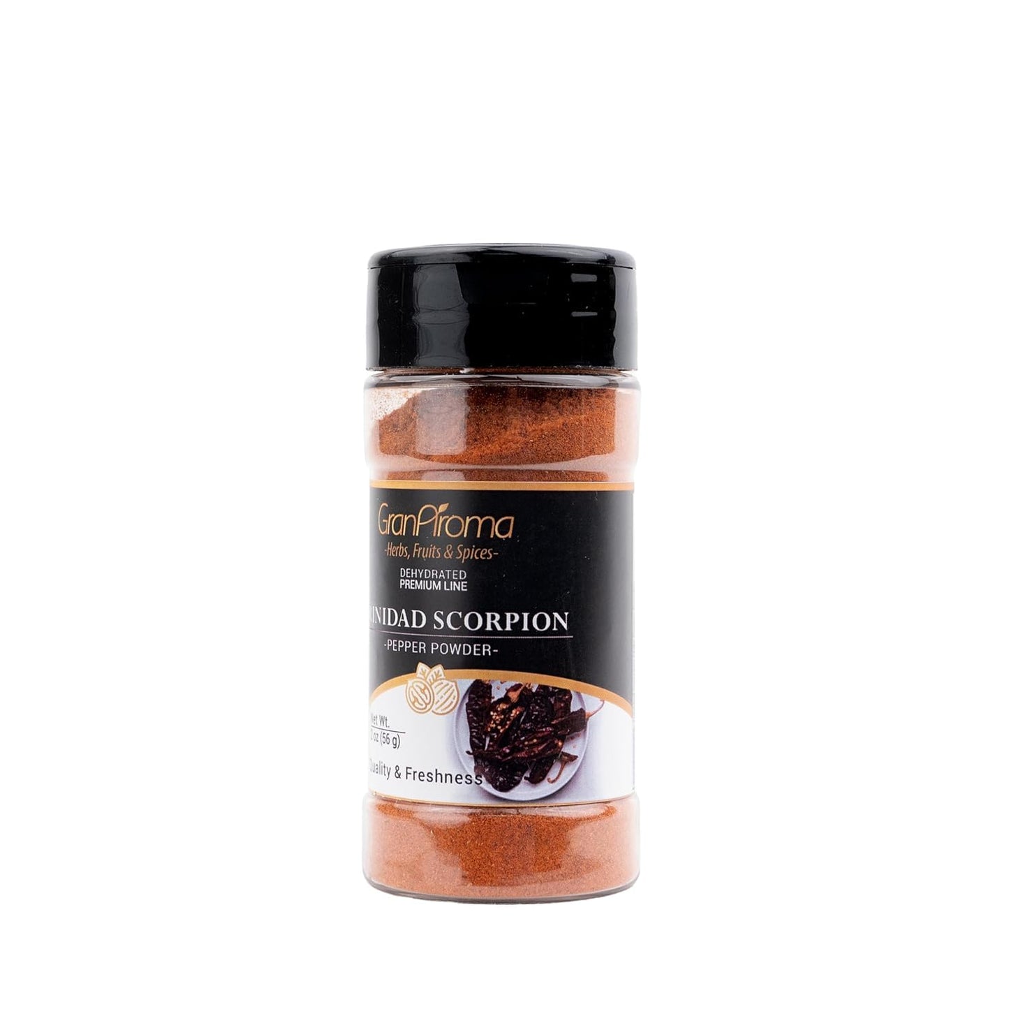 Granaroma Trinidad Scorpion Powder, Extremely Hot, Ground Chile Powder, Salsas & Soups (2 Ounce)