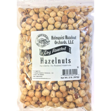 2 LB | Holmquist Hazelnuts Dry (AIR) Roasted Hazelnuts | Unsalted | NON-GMO, GLUTEN FREE, KOSHER, RESEALABLE, KETO-FRIENDLY | GR