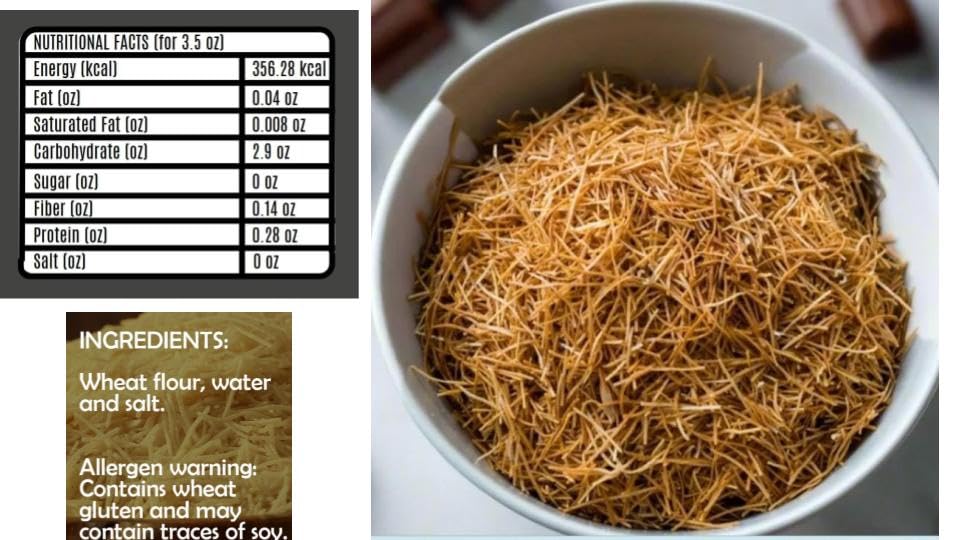 Kataifi, Baked Kataifi Pastry, 5.3 Oz. (150 Gr), Ingredient Of Dubai Chocolate Pistachio Bars, Knafeh, Shredded Fillo Phyllo Dou