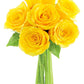 KaBloom Flowers - Valentine Collection - Yellow Sunshine Bouquet of 6 Fresh Cut Yellow Roses Without Vase - Gift for Birthday, Valentine, Mother’s Day Fresh Flowers