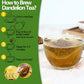 ULTHMOK Premium Dandelion Root Tea, 50 Tea Bags, Caffeine Free, Herbal Detox, Supports Digestion, 4.4Oz/125g