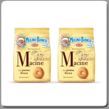 Mulino Bianco Shortbread Cookies - Macine - 12.3 Oz (350g) Pack of 2 - Italian Import