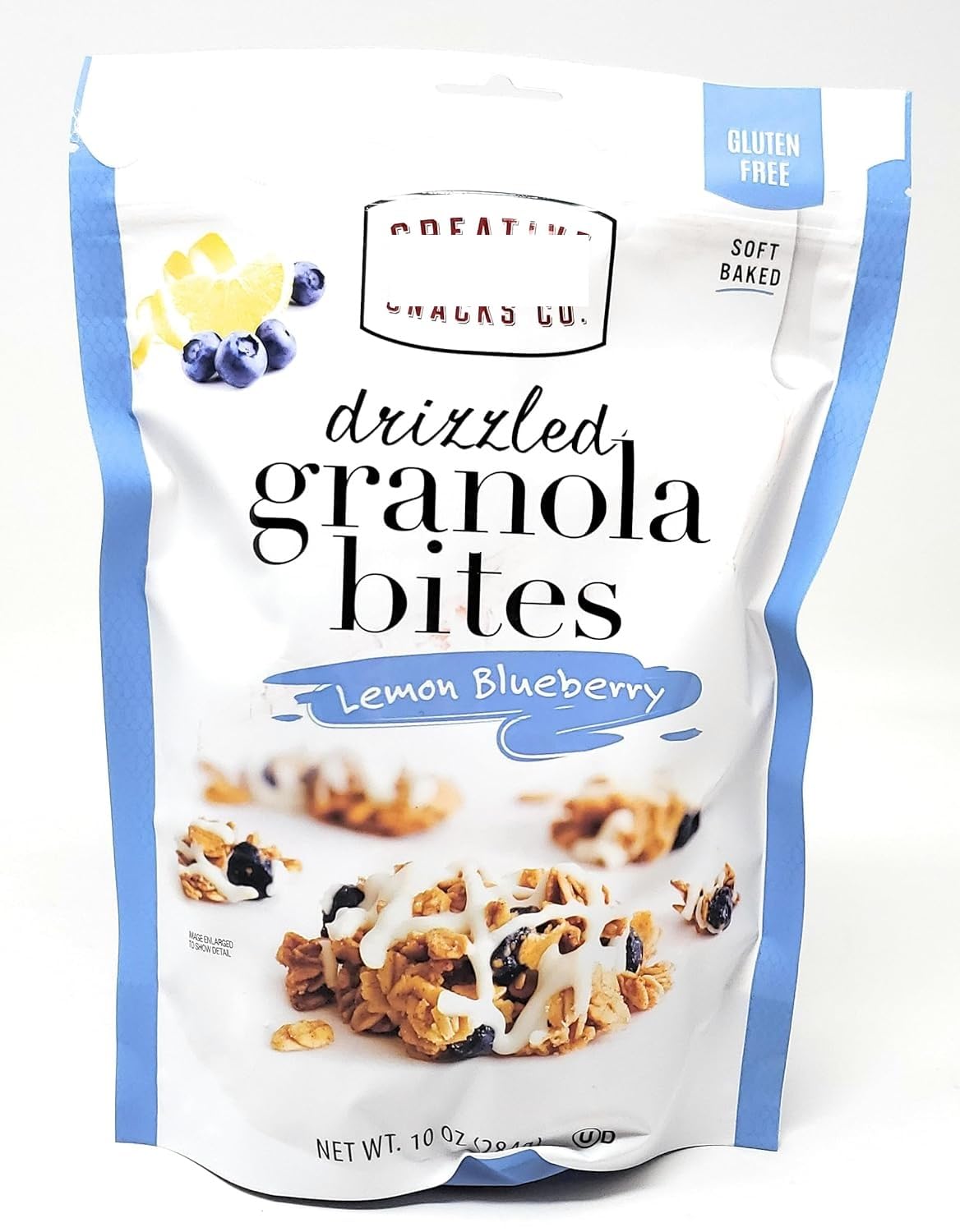 Lemon Blueberry Drizzled Granola Bites, Gluten Free, Soft Baked, 10oz/284g (Pack of 1)