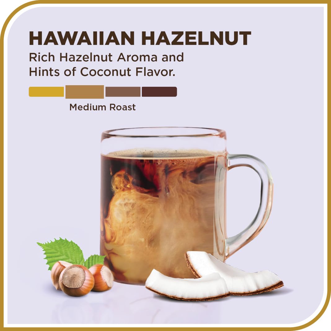 Don Franciscos Hawaiian Hazelnut Coffee - 100% Arabica, Medium Roast, 12 oz Whole Bean