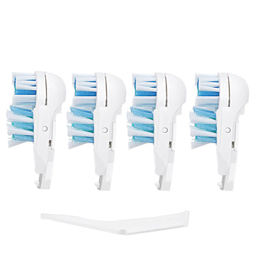 Sensitive Replacement Electric Replacement Toothbrush Heads (4 Count) Dual Clean Rotating Sets Compatible With Braun Oral B Cros