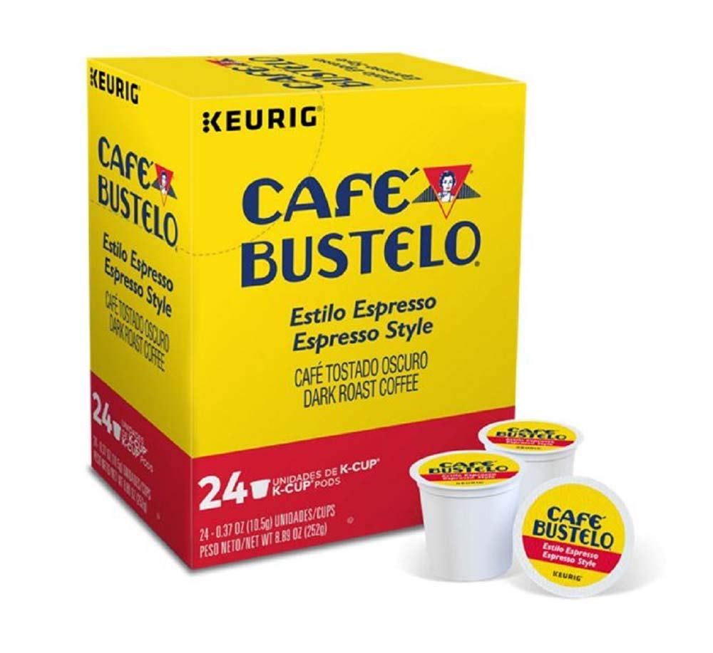 Cafe Bustelo Coffee Pods K-Cups, Espresso Style, 24 Count, Compatible with Keurig Machines