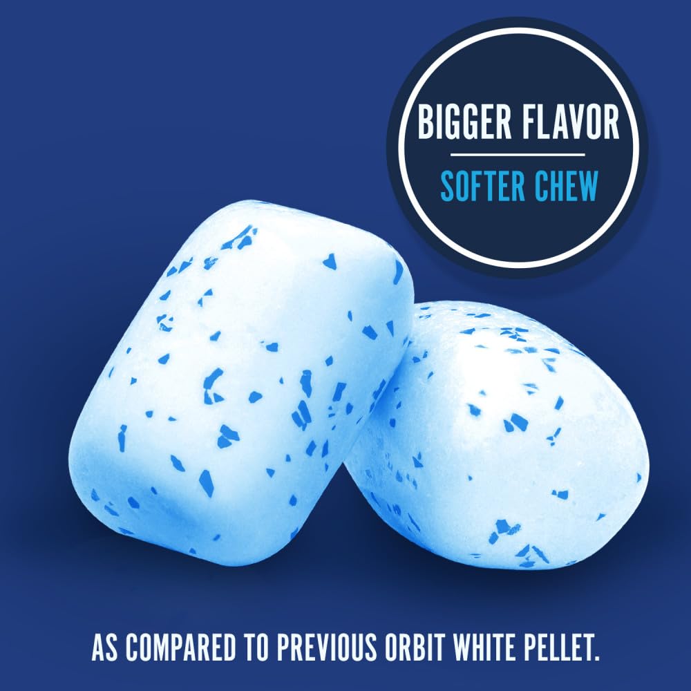 Orbit White Peppermint Sugar Free Chewing Gum, 15 Count (9 Pack)
