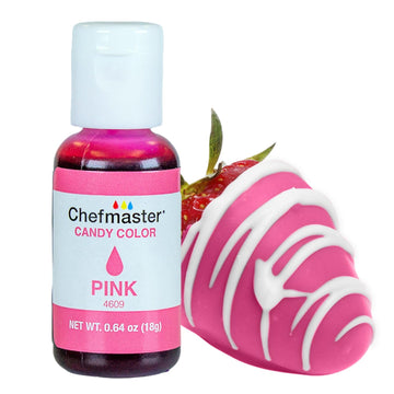 Chefmaster Pink Candy Color | True-Tone Shades | Oil-Based | Professional-Grade Dye | Chocolate, Strawberries, Cake Pops | Decor