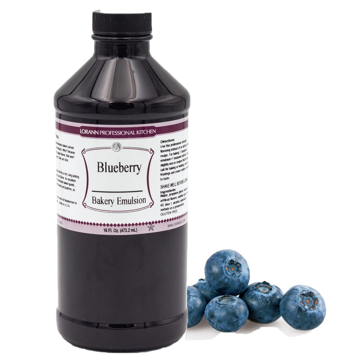 LorAnn Oils Blueberry Bakery Emulsion, Gluten-Free, 16 Fl Oz, Model 0770-1000