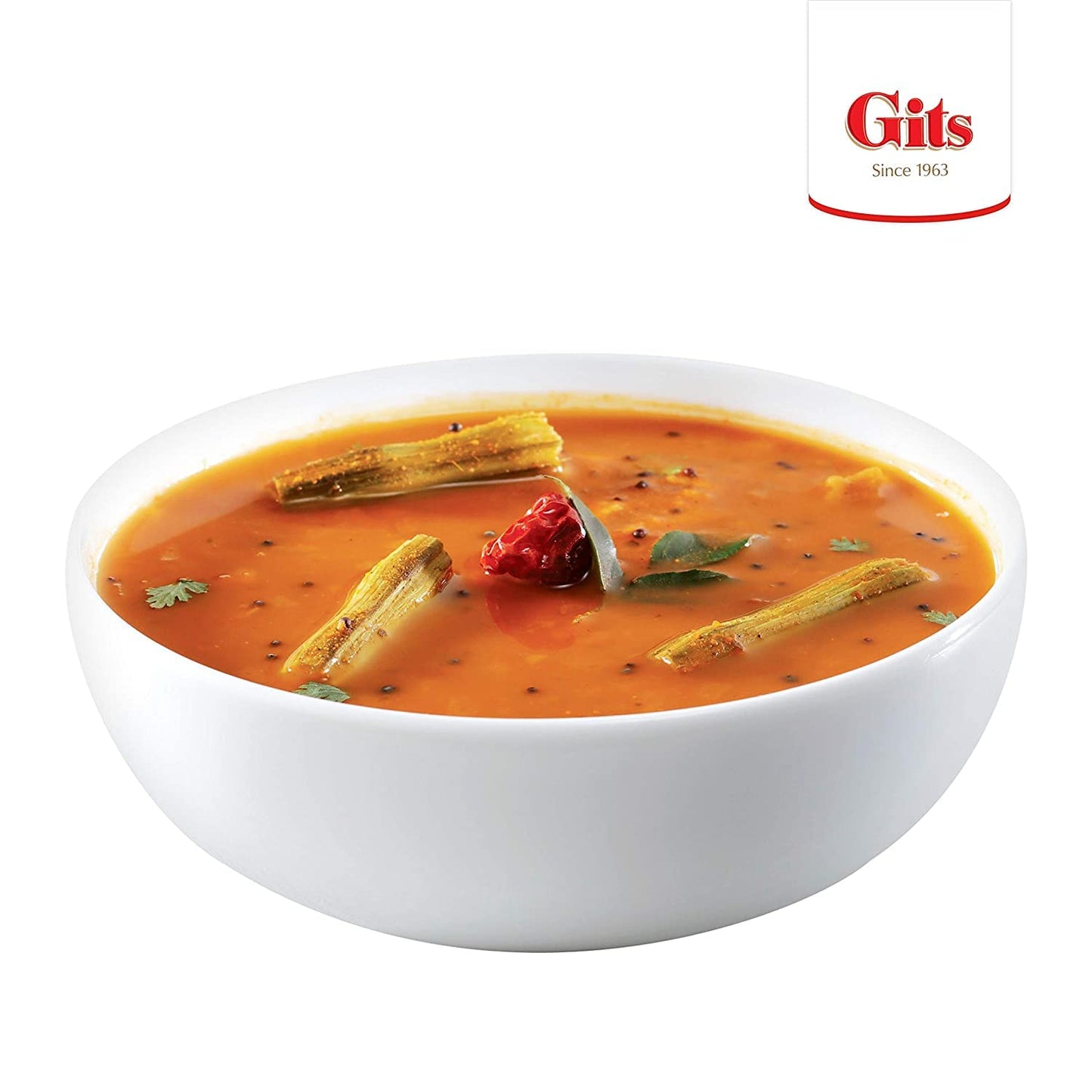 Gits Instant Sambhar Breakfast Mix, Makes 1200Ml Per Pack, Pure Veg, South Indian Recipe 400G (Pack Of 4, 100G Each)