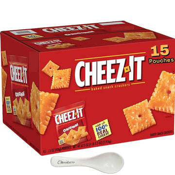 Original Cheez-It, Baked Snack Crackers 1.5 Oz., 15 Pouches - Cheez-It Original Snack Crackers - Cheez-It Baked Snack Crackers -