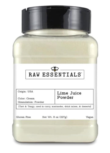 Raw Essentials Lime Powder - Tart & Tangy - Ideal for Cooking, Baking, Seasoning, Beverages, and More! - Gluten Free & Vegan - 8