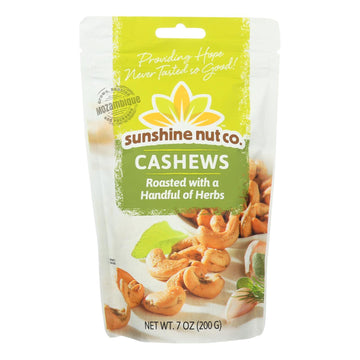 SUNSHINE NUT COMPANY, Cashews, Herbed, Roasted, Pack of 6, Size 7 OZ