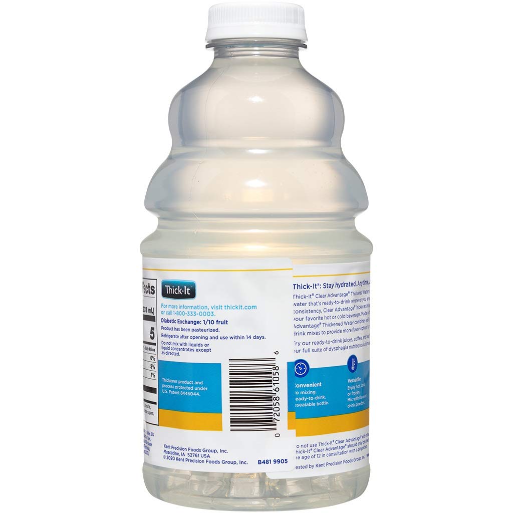 Thick-It Clear Advantage Thickened Water - Moderately Thick/Honey, 46 Oz Bottle